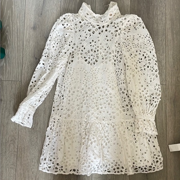 H&M White Lace Mini Dress - Picture 1 of 3